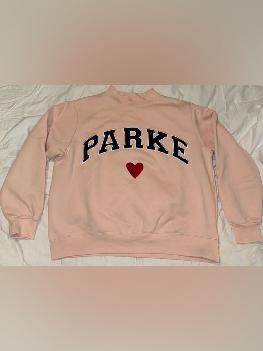 PARKE fleece Heart Varsity Mockneck - Picture 3 of 5